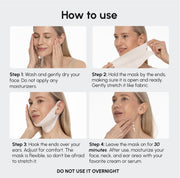 MAREE V Line Lifting Mask - Gold Face Lift Tape & Double Chin Lifting Mask | Collagen mask for neck lifting & tightening, neck wrinkle patches, face lifting tape, chin strap for double chin for women