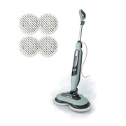 Shark Steam & Scrub Steam Mop, All-in-One Hard Floor Cleaner, Grey, S8001 | LED Headlights, 4 Dirt Grip Soft Scrub Pads Included, XL Water Tank, Swivel Steering