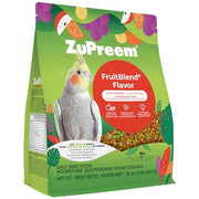 ZuPreem FruitBlend Cockatiel & Conure Food, Uniform Bird Food, M, 2 lb | Bird Food Pellets, Fruit Blend, Cockatiel Food, Conures, Lovebirds, Love Bird Pellets, Cockatiel Pellets, Parrot, Medium Bird