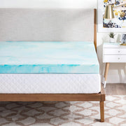 OLIXIS 2 Inch Twin Cooling Gel Infused Memory Foam Mattress Topper, Bed Pad | CertiPUR-US Certified, Soft Ventilated Pressure Relieving Bed Pad in a Box, Breathable Plush Feel
