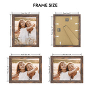 Hongkee 8x10 Picture Frame with Real Glass Wood Frame(Rustic Brown, 1 Pack) | Fits 8 x 10 Photos for Wall or Tabletop Display - Includes Easel Back, Vertical Hang - Ideal for Home, Office