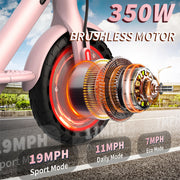 Electric Scooter - 350W/500W Motor, 8.5"/10''Solid Tires, Up to 19/22MPH& 16/21/23Miles Long-Range Portable Commuting Scooter for Adults with Double Braking System