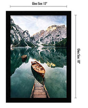 Americanflat 12x18 Picture Frame - Engineered Wood - Black | Shatter-resistant glass, hangs vertical or horizontal, sawtooth hangers included, fits photos, posters and art
