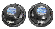 Rockville RKL80MB 8" Black 2-Way Marine Boat LED Speakers Pair | 900W Peak / 200W RMS, 4 Ohm, IP66 Waterproof, Red/Blue Beat-Sync LEDs, 40Hz-20kHz, Includes 16.4 Ft Wire and Grilles