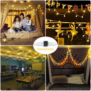 JMEXSUSS 100 LED Globe String Lights Indoor Bedroom, 33ft Fairy Lights | Connectable Warm White Christmas Light Plug in with Remote, 8 Modes Hanging Fairy Lights for Diwali Classroom Room Party Home
