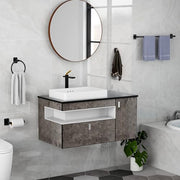KLJKPA Black Bathroom Accessories Set, 4-Piece Bathroom Hardware Set | 24 inch Towel Bar, Towel Racks for Bathroom, Robe Towel Hooks, Toilet Paper Holder Wall Mounted