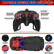 BLUEJAY Transform RC Cars for Boys 3-12, 2.4Ghz Remote Control Car | 1:18 Scale Transforming Robot, One-Button Deformation 360° Rotation Car Toy Gifts for Boys