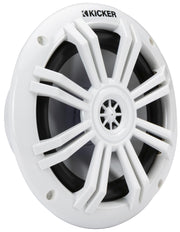 KICKER 51KM604WL KM 6.5" 4Ω LED Marine Coaxial Speakers - Pair
