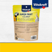 Vitakraft Super Fruit Cocktail Parrot and Cockatiel Treat 20 oz. | Real Dried Fruit, Wholesome Seed Blend, Natural Foraging Mix, Resealable Bag, 20 oz Pack