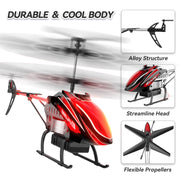 BUSSGO RC Helicopter, Remote Control Helicopter for Kids | with 30Mins Flight(2 Batteries), 7+1 LED Light Modes, Altitude Hold, RC Toys for Boys Girls