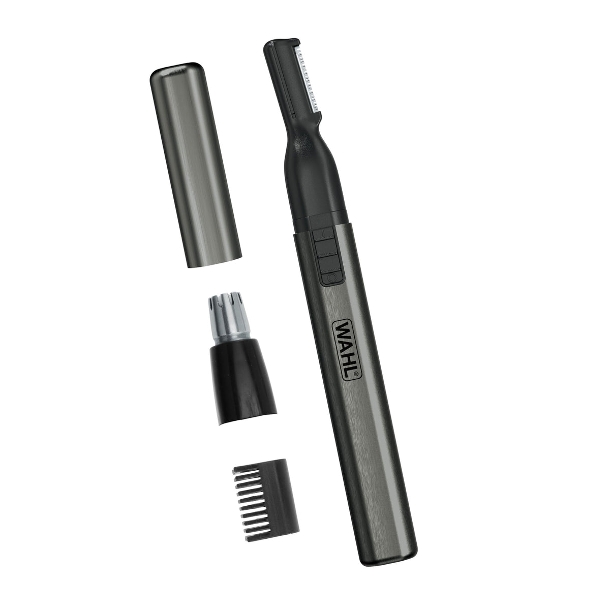 Wahl Micro Groomsman Battery Personal Trimmer for Eyebrows, Nose & Ear | Compact Quick Touch-Up Hair Trimmer For Eyebrows, Neckline, Nose, And Ear Hair With Rinseable Heads – Model 5640-600