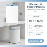 T.FORING Small Trash Bags 4 Gallon Drawstring,1.1 Mil,Unscented,120 Count | Tear-Free,Leakproof,Strong Garbage Can Liners,White,Fit 12 - 15 Liter Waste Bins,for Home Bathroom Office Car Everyday Use