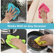 HOMEXCEL 12PK Microfiber Cleaning Cloth, Cleaning Rag for Home, 11.5x11.5in | Reusable, Lint Free, Scratch-Free and Highly Absorbent Towels for Kitchen, Window and Glass, Cars (Green/Blue/Yellow/Pink)