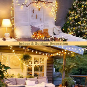 JMEXSUSS 100 LED Globe String Lights Indoor Bedroom, 33ft Fairy Lights | Connectable Warm White Christmas Light Plug in with Remote, 8 Modes Hanging Fairy Lights for Diwali Classroom Room Party Home