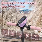 Electric Scooter - 350W/500W Motor, 8.5"/10''Solid Tires, Up to 19/22MPH& 16/21/23Miles Long-Range Portable Commuting Scooter for Adults with Double Braking System