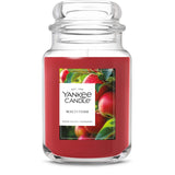 Yankee Candle Macintosh Scented Candle, 22oz Large Jar | Up to 150 Hour Burn Time, Room Filling Fragrance, Long-Lasting Scent, Premium Plant Wax Blend, Consistent Burn, Giftable