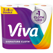 Viva Signature Cloth Paper Towels, 3 Double Rolls, 86 Sheets per Roll